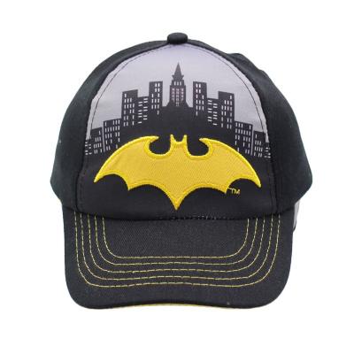 China JOINT Custom Kids Hats 5 Panel Sublimation Printing Hat Batman Embroidery Pattern Design Baseball Cap for sale