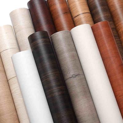 China Retro Chinese element wood paper high grade PVC thickened wood wallpaper waterproof for TV background or living room for sale