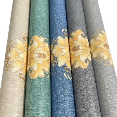 China Custom Printing Chinoiserie Embroidery Living Room Waterproof Luxury Home Decoration Wallpaper 3D Wallpaper For Walls for sale