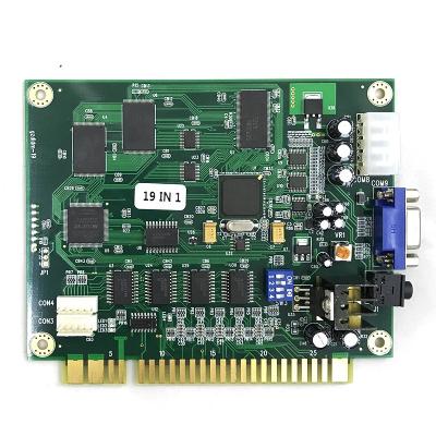 China cocktail cabinet machine VGA CGA output arcade pcb 19 in 1 jamma board 19 in 1 for sale