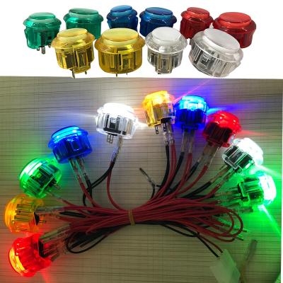 China Zero New Next Delay Mexico Hot Selling Transparent Snaps Led Buttons 30 Arcade Button 30mm for sale