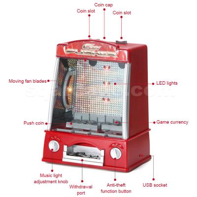 China Opel Mini Home Coin Pusher Coin ABS Amusement Machine Electric Silver Children's Game Machine Children's Entertainment Toys for sale