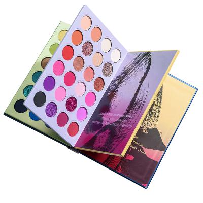 China Matte Shimmer Glitter Pigmented Multichrome Matte Shimmer Glitter Pigmented Eyeshadow Palette Long Lasting Waterproof Private Label Eyeshadow Palette for sale