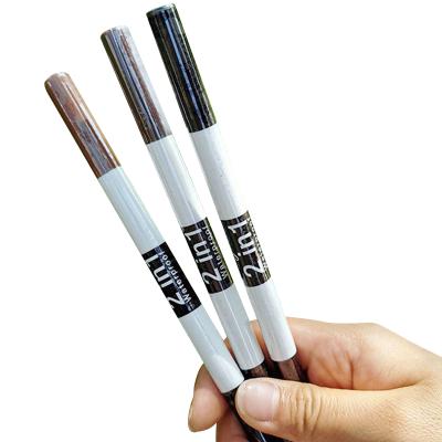 China Waterproof create your own logo 2 in 1 double head Matte Custom Liquid Eyeliner Long lasting four fork waterproof liquid eyebrow pencil Te koop