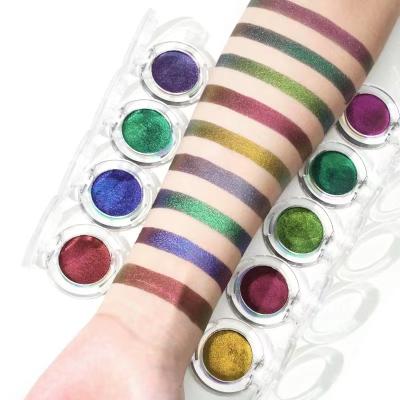 China Waterproof Make Your Own Brand Makeup Eyeshadow Vendor Shimmer Vegan Chameleon Loose Glitter Eyeshadow Simple Chrome Pigmented Eyeshadow for sale