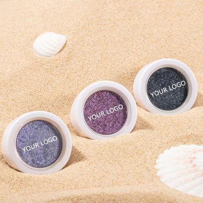 China Waterproof Yours Brand High Eyeshadow Private Label Single Chameleon Waterproof Pigmented Vegan Eyeshadow Shimmer OEM Makeup Eyeshadow à venda