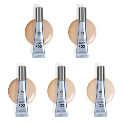 China Whitening OEM Vegan Base Logo Waterproof Full Coverage Concealer Customized Hydration Makeup Cream SPF50 Private Label CC Cream for sale