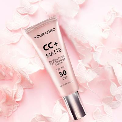 China Whitening Your Own Brand Sunscreen Moisturizer Full Coverage Concealer Makeup Foundation CC Cream Private Label Waterproof CC Cream for sale