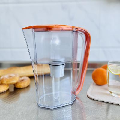 China Orange Hotel Hot Sale Water Filter Pitchers Wall Mount Water Purifier Jugs 3L High PH Capacity Water Pot for sale