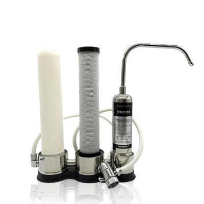 China Hotel Food Grade SS304 Table Top Water Purifier With 3 Filters For Water Treatment for sale