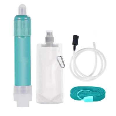 China Hotel Camping Hiking Outdoor Water Filter Straw River Rain Lake Water Survival for sale