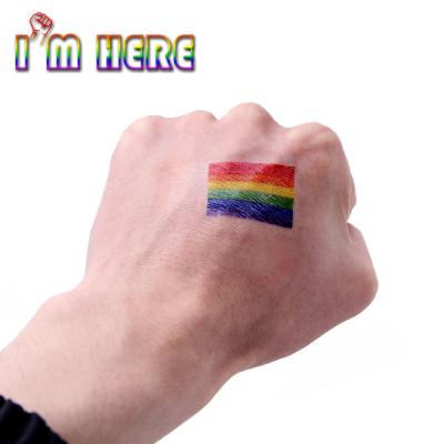 China LBGT Temporary Hot Selling Rainbow Flag Tattoos Rainbow Love Is Love Tattoo Stickers For Gay Pride Fest Parade for sale