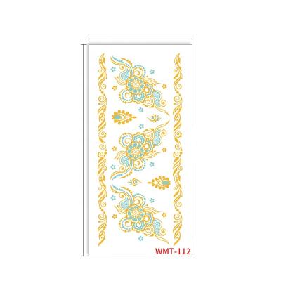 China Temporary In Stock Temporary Metallic Foil Body Tattoo Stickers for sale