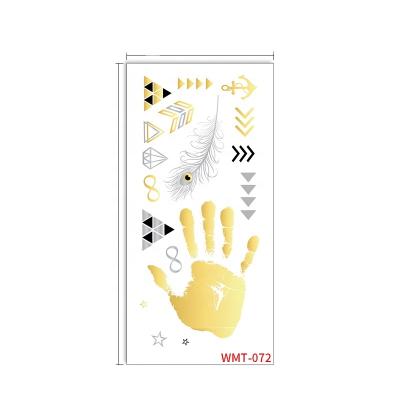 China Temporary In Stock Temporary Metallic Foil Body Tattoo Stickers for sale