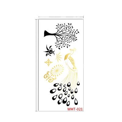 China Temporary In Stock Temporary Gold Silver Foil Body Tattoo Stickers for sale