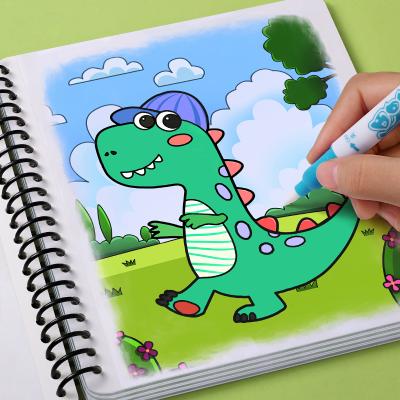 China Cardboard + Water Pen Interesting Baby Water Pen Drawing Book Coloring Book With Pen Painting Board Water Wow Book For Children for sale