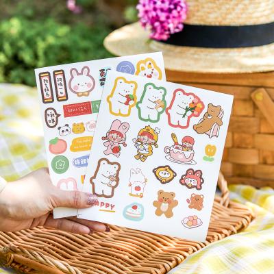 China Adhesive Labels Kids DIY Printing Temporary Wholesale Cartoon Printing Adhesive Stickers For Silk Screen Printing CMYK for sale