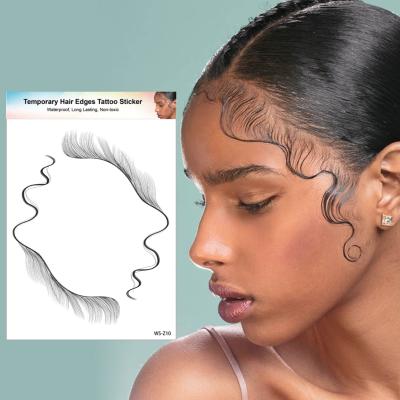 China Newest Temporary Waterproof Baby Hair Tattoo Edges For Women Custom Temporary Waterproof Baby Hairlines Tattoo for sale