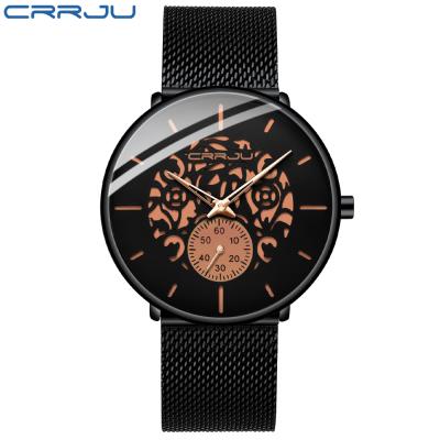 China Official 2021 New Flower Automatic Chronograph Date CRRJU wristwatch relojes unisex hombre for sale