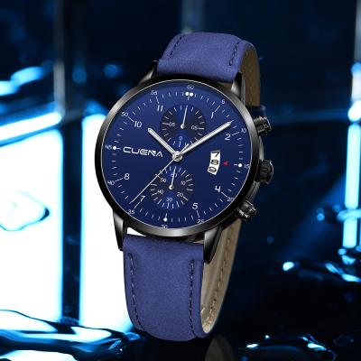 China 2020 Luxury Quartz Leather Band Automatic Date High Quality Low Price New Wrist Men's Watch for sale