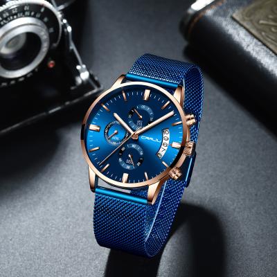 China Automatic Sport Luxury Watch Stainless Blue Mesh Bands Wrist Mens Watch Relogio Masculino Masculino Masculino for sale