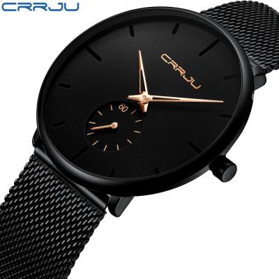 China Saati kol d'erkek Black Casual Slim Minimalist Watches Automatic Hot Sell Date crrju 2150 unisex saati for sale