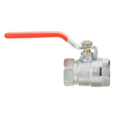 China General Danhong 3/4 Long Handle 195g Red Hexagonal Chrome Plated Ball Valve For Any Machine for sale