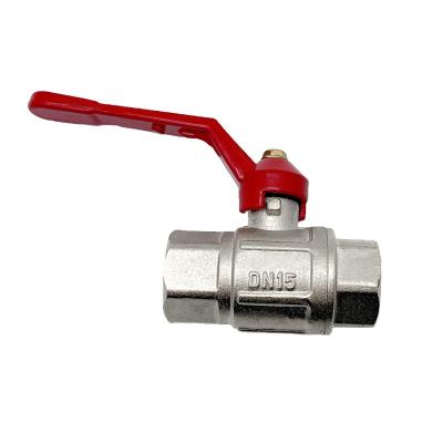 China General Danhong High Quality Red 195g Handle Nickel Plated 1/2 Ball Valve For Garden for sale