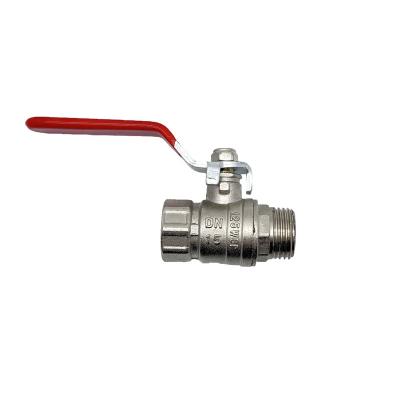 China General Danhong 1/2 Thread Internal And External Red Iron Handle Ball Valve For Outdoor for sale