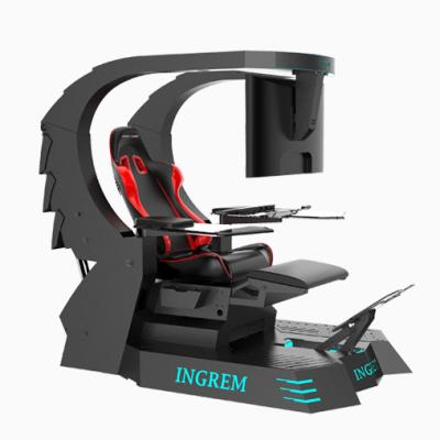 China Luxury LAPTOP DESK weightless coding booth video game computer cockpit, game racing cockipt, gaming computer chair for sale