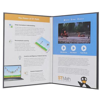 China Custom Europe Greeting Card Folder Video Lcd Booklet For Advertising for sale