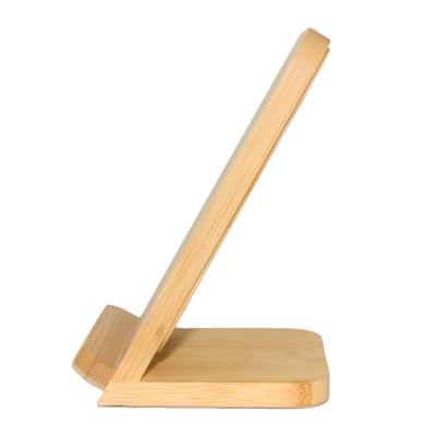 China Hot Selling Upgraded Walmart Cell Phone Eco-friendly Wooden Bamboo Stand Holder Wireless Charger for sale