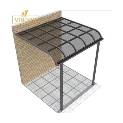 China New Modern Design Modern Outdoor Canopy High Power Aluminum Commercial Glass Canopy for sale