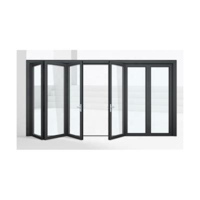 China Factory direct sale modern cheap aluminum folding door tempered glass double door can be used in apartment for sale