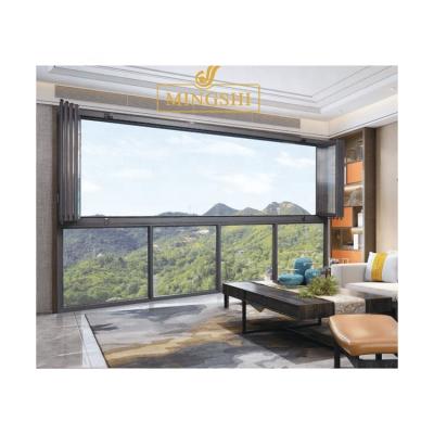 China Folding Screen Customized Modern Tempered Glass Windows High Quality Double Folding Tempered Glass Windows Can Be Used In Villas for sale