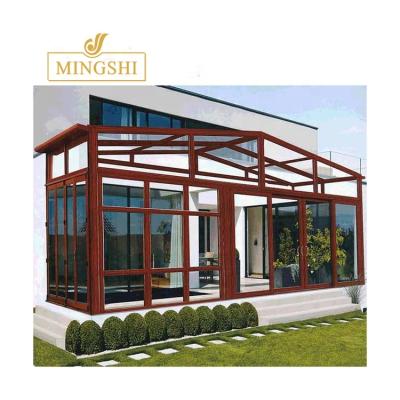 China Modern Newly Designed Luxury Solarium Of High Quality Double Outdoor Solarium Tempered Glass for sale