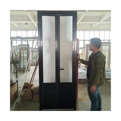 China Modern Customized Commercial Swing Door Cheap Modern Aluminum Double Leaf Door Tempered Glass for sale