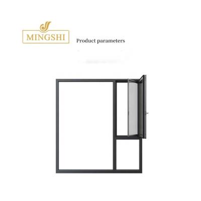 China Modern Folding Inward Opening And Inverted High Quality Casement Windows New Screen Design Aluminum Stained Glass Windows for sale