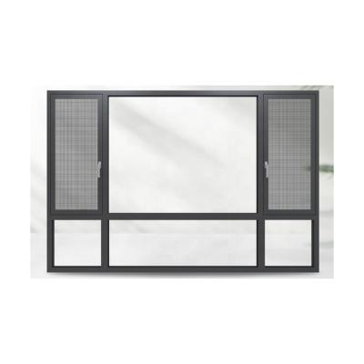 China Folding Aluminum Window Screen Customized High Quality Screen With Casement Inward Opening Window for sale