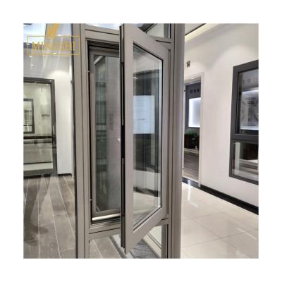 China Low Price Folding Screen And Window High Quality Windproof And Heat Insulating Casement Aluminum Stained Glass for sale