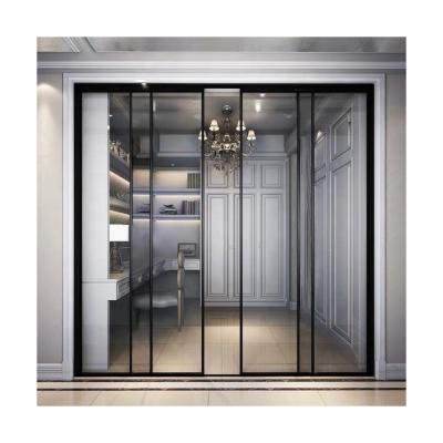 China Modern Wholesale Aluminum Glass Door Plus Accessories High Quality Household Sliding Door for sale