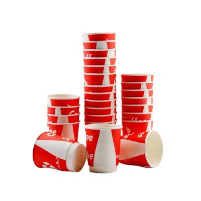 Cina Customized business office thick coffee paper cup with lid to send cup cover paper cup in vendita