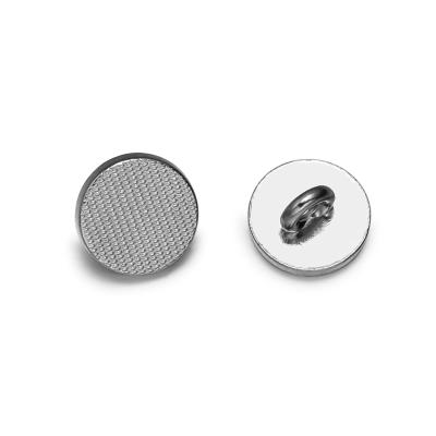 China Dry cleaning 2018 new design 18L different types of fancy metal silver buttons for clothes for sale