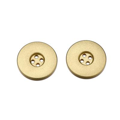 China High Quality Dry Cleaning Sand Sprayed Gold Sewing 4 Hole Metal Buttons For Coat for sale