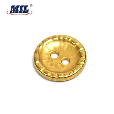 China Wholesale Dry Cleaning Ladies Fancy 2 Hole Sew On Gold Shirt Metal Buttons For T Shirt for sale