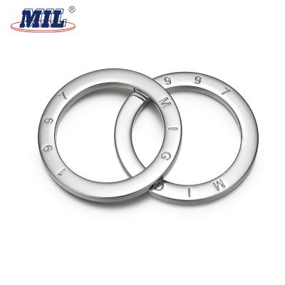 China Custom Flat Metal O Ring Buckle Metal Ring of Garment /DIY /Jeans /Bags /Overcoat Logo Handbag Hardware Zinc Alloy for sale