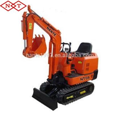 China 820KG Mini Excavator NT08 NANTE 0.8T Mini Digger With CE Mark 0.022m3 for sale