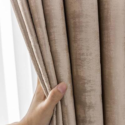 China Blackout Factory Luxury Polyester Foil Printing Velvet Bedding Room Blackout Thermal Curtain for sale