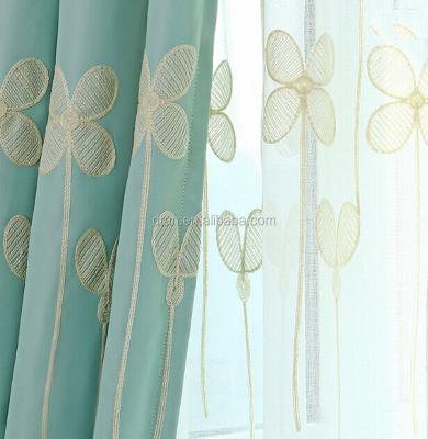 China 2015 Pure Blackout Cheap Embroidered Curtain Made in Shaoxing for sale