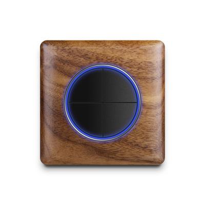 China Easy Plug Vintage Solid Wood Switch Installation YINKA Walnut American Chinese American Grain New For Airbnb Switch Panel Home for sale